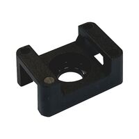 Cable Tie Screw Mount Base | Suitable for 4.8-9mm Ties | Quick & Easy Installation | Black | @Pack of 100 | by Wurth