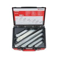 Cable Tie Natural Assortment | 250 Pieces in Sturdy Case | Silicone-Free | Temperature Resistant -40 to 85°C | by Wurth