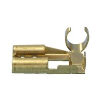 Angle Blade Receptacle Uninsulated | Brass Construction | Unsealed Design | Plain Surface Finish | @Pack of 25 | by Wurth