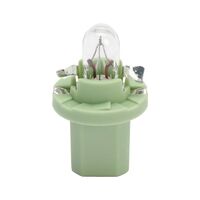 Plastic Socket Bulb BX85D | 12V 2W | Pastel Green Light | Designed for PCBs | @Pack of 10 | by Wurth