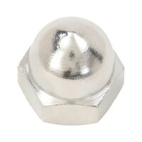 Hexagon Cap Nut High Profile DIN 1587 | Brass & Chrome Plated | M8 Metric Thread | @Pack of 25 | by Wurth