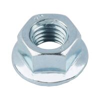 Serrated Locking Nut | Steel Strength Class 8 | Zinc-Plated & Blue Passivated | @Pack of 50 | by Wurth