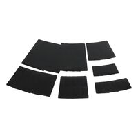 Tarpaulin Repair System Patch Set | 32 Self-Adhesive Pieces | UV-Resistant & High Bonding Strength | Jet Black | by Wurth