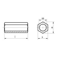 Spacer Sleeve Acid-Proof Steel A4 DIN6334 | M8 Thread | Property Class 50 | Plain Surface | @Pack of 25 | by Wurth