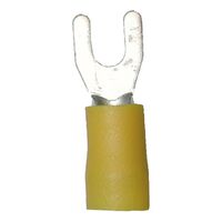 Crimp Cable Lug Fork Shape | Polyamide Insulated | M5 Flange | Yellow | @Pack of 25 | by Wurth
