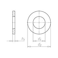 Washer for Screws with Heavy Clamping Sleeve | DIN 7349 Compliant | Zinc-Plated Steel | Blue Passivated | @Pack of 10 | by Wurth