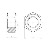 Hexagon Nut ISO 4032 M5 | Zinc Nickel Plated Black | Corrosion Resistant | @Pack of 100 | by Wurth