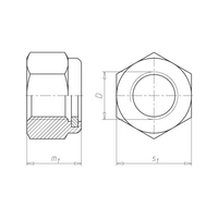 Hexagon Nut Low Profile DIN 985 | Zinc Plated Blue Passivated | Clamping Piece | M12 | @Pack of 25 | by Wurth