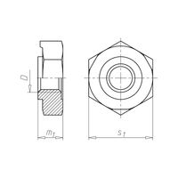 Hexagon Weld Nuts DIN 929 | Steel Construction | Plain Finish | M6 Metric Thread | @Pack of 100 | by Wurth