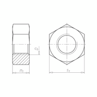 Hexagon Nut Imperial | 3/8 Inch UNC Thread | Zinc Plated Steel | High Strength GR5 | @Pack of 25 | by Wurth