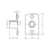 Weld Nut High Profile WN 385 | M10 Thread | 4 Weld Projections | Plain Steel | @Pack of 100 | by Wurth