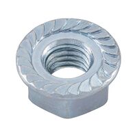 Serrated Locking Nut | Steel Strength Class 8 | Zinc-Plated & Blue Passivated | @Pack of 25 | by Wurth