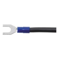 Crimp Cable Lug Fork Shape | Polyamide Insulated | M5 Flange | Blue | @Pack of 25 | by Wurth