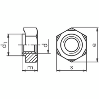 Hexagon Weld Nuts DIN 929 | Steel Construction | Plain Finish | M6 Metric Thread | @Pack of 100 | by Wurth