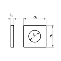 Square Washer | Durable Steel | Hot-Dip Zinc-Plated | RoHS Compliant | @Pack of 100 | by Wurth
