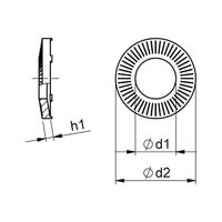 Contact Washer DISC MZP D102 | M10 Compatibility | Serrated Design | Zinc Plated | @Pack of 25 | by Wurth