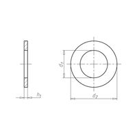 Flat Washer ASME B18211 Zinc Plated Steel | Durable Corrosion Resistance | 0.1340 in Thickness | @Pack of 25 | by Wurth
