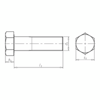 Hexagon Bolt DIN 960 | Strength Class 10.9 | Zinc-Nickel Plated | @Pack of 10 | by Wurth