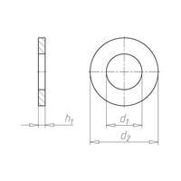 Shim Ring DIN 988 Steel Plain | RoHS Compliant | Durable Design | @Pack of 200 | by Wurth