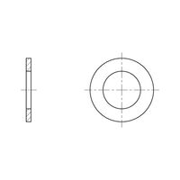 Flat Washers NO10 x 3/8 inch | Stainless Steel 18-8 | Corrosion Resistant | @Pack of 100 | by Wurth