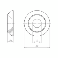 Flat Zinc Plated Blue Countersunk Washer | 10.5mm Internal Diameter | RoHS Compliant | @Pack of 100 | by Wurth