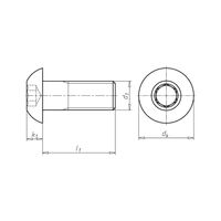 Stainless Steel Hexagon Socket Screw | ISO 7380-1 Compliant | Corrosion Resistant | Button Head Design | @Pack of 50 | by Wurth