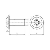 Screw with Flattened Half Round Head | Steel 10.9 | Zinc-Plated & Blue Passivated | @Pack of 25 | by Wurth