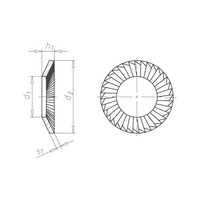 Lock Washer S Spring Steel | Belleville Form | Anti-Loosening Design | Plain Finish | @Pack of 25 | by Wurth