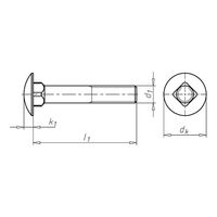 Round Head Screw DIN 603 | Strength Class 8.8 | Zinc-Plated & Blue Passivated | @Pack of 25 | by Wurth