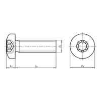 Pan Head Screw ISO 14583 | Hexalobular TX25 Drive | Zinc-Plated Blue Passivated | @Pack of 50 | by Wurth