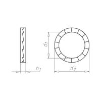 Wedge Lock Washer WTEC Narrow Shape | M6 Compatibility | Corrosion Resistant | by Wurth