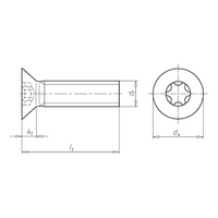 Countersunk Screw with Hexalobular Head ISO 14581 | Blue Passivated Zinc Plated | 8.8 Steel | @Pack of 100 | by Wurth