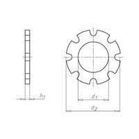 Serrated Washer Type A DIN 6797 | Externally Serrated Design | Zinc-Plated Steel | Corrosion Resistant | @Pack of 50 | by Wurth