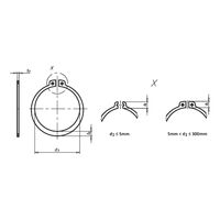 Circlip for Shafts DIN 471 | Spring Steel | Phosphated & Oiled | @Pack of 25 | by Wurth