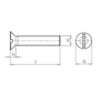 Screw Countersunk Head ASME B1863 | Zinc Plated Steel | Corrosion Resistant | Slot Drive | @Pack of 100 | by Wurth