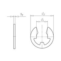 Lock Washer for Shafts DIN 6799 | Phosphated Steel | Corrosion Resistant & RoHS Compliant | @Pack of 25 | by Wurth
