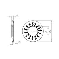 Locking Disc Spring Washer M Shape | Spring Steel Hardened | Zinc-Flake Coated | @Pack of 25 | by Wurth