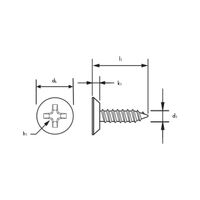 Countersunk Undercut A2 Stainless Self-Tapping Screws | 100 PCS | Flat Countersunk Head | Corrosion-Resistant | by Wurth