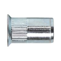 Rivet Nut with Countersunk Head | Zinc-Plated Steel | Knurled Shank | M8 | by Wurth