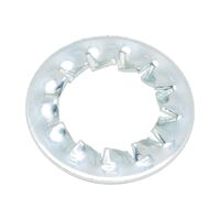 Serrated Lock Washer DIN 6798 | Internally Serrated | Zinc-Plated Steel | Corrosion Resistant | @Pack of 50 | by Wurth