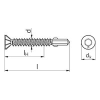 Wing-tip Drilling Screw with Countersunk Milling Head | Zinc-Plated Steel | AW Drive System | @Pack of 500 | by Wurth
