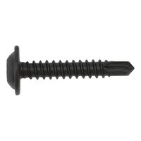 Pias® Drilling Screw | Round Head with Collar | AW Drive | Black Zinc-Flake Coating | @Pack of 50 | by Wurth
