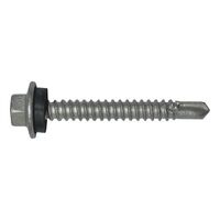 Flange Hex Metal Self Drilling Screw with Seal | Hot Dip Galvanized | 4.8mm Diameter | by Wurth