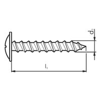 Button Head Needle Point Stitching Screw | Low-Profile Design | Self-Piercing Needle Points | Zinc Plated Yellow Finish | @Pack of 100 | by Wurth