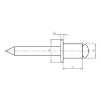 Blind Rivet Flat Head | Aluminium Sleeve | Galvanised Steel Mandrel | Multi-Use | @Pack of 100 | by Wurth