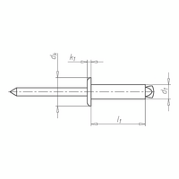 Blind Rivet with Soft Claws & Flat Head | Aluminium Sleeve | Truss Head Design | @Pack of 25 | by Wurth