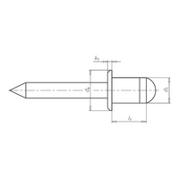 Blind Rivet Flat Head RIV ST 32 | Galvanised Steel | Flush Finish | @Pack of 100 | by Wurth