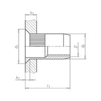 Rivet Nut M10 | Small Countersunk Head & Knurled Shank | Zinc Plated Steel | @Pack of 25 | by Wurth