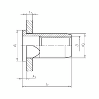 Rivet Nut with Partial Hexagon Shank | Zinc-Plated Steel | Anti-Rotation Lock | Dome Head | @Pack of 100 | by Wurth
