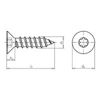 Countersunk Tapping Screw AW Drive | A2 Stainless Steel | 250 PCS | by Wurth
